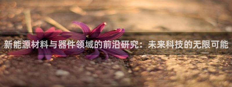 摩根娱乐宝 知道吗:新能源材料与器件领域 摩根娱乐宝 知道吗:新能源材料与器件领域